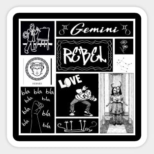 GEMINI ZODIAC SIGN CHART Sticker